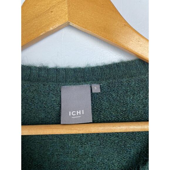 Ichi Adore Embroidered Alpaca Blend Green Soft Sweater Small - Picture 4 of 4